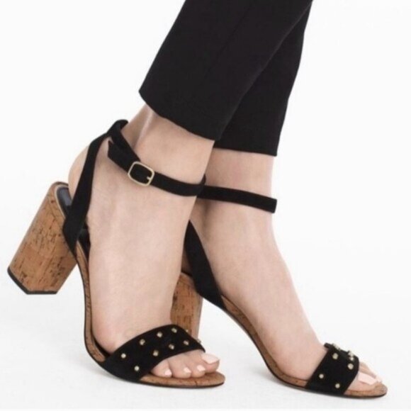 White House Black Market Studded Buckle Heels Size 9 - Picture 8 of 8